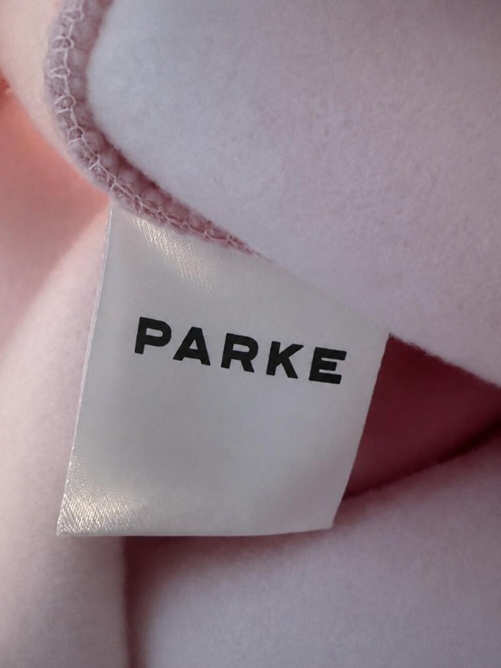 Parke Sweatshirt Pink Mock Neck Pullover Graphic Logo - Picture 4 of 5